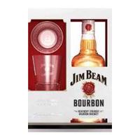 Jim Beam - White Label Glass Pack 70cl Bottle