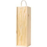 Pine Box - 1 Bottle With Sliding Lid Single Bottle Gift Box