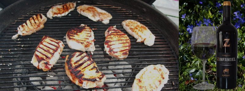 barbeque grill wein mit essen paaren